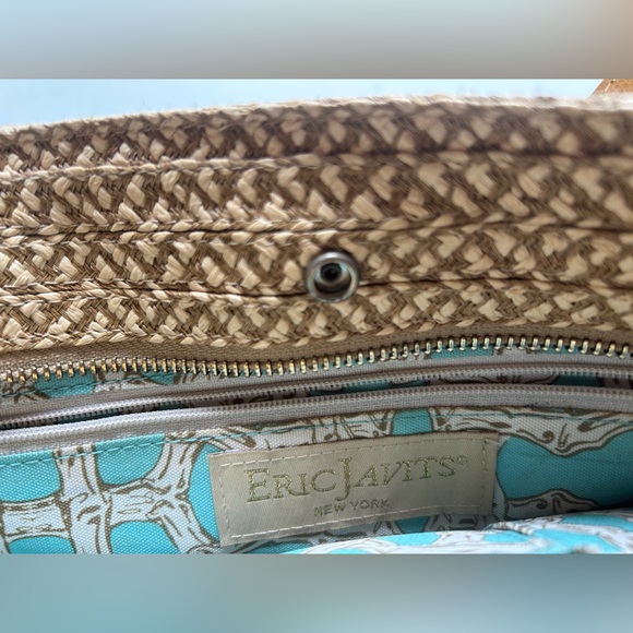 Elegant Tan Woven Tote Bag by Eric Javits New York - Picture 10 of 14